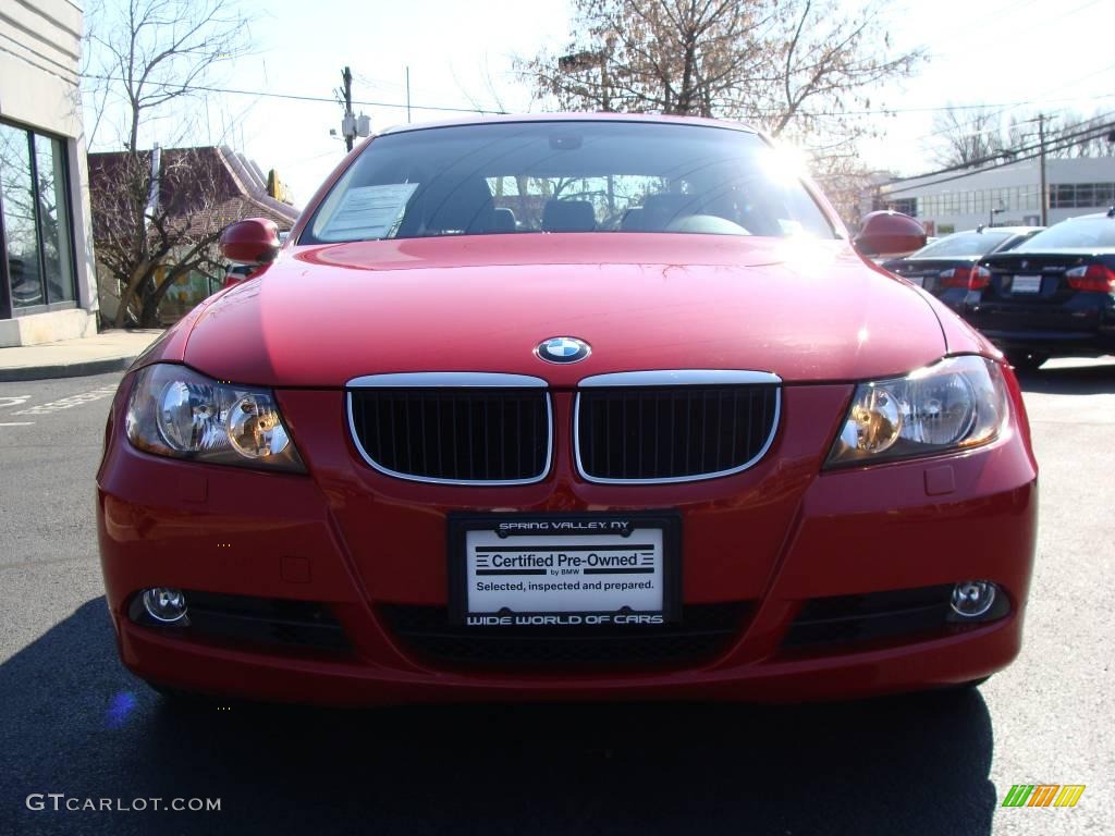 2007 3 Series 328xi Sedan - Crimson Red / Black photo #2