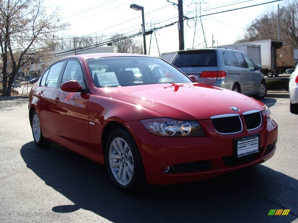 2007 3 Series 328xi Sedan - Crimson Red / Black photo #3
