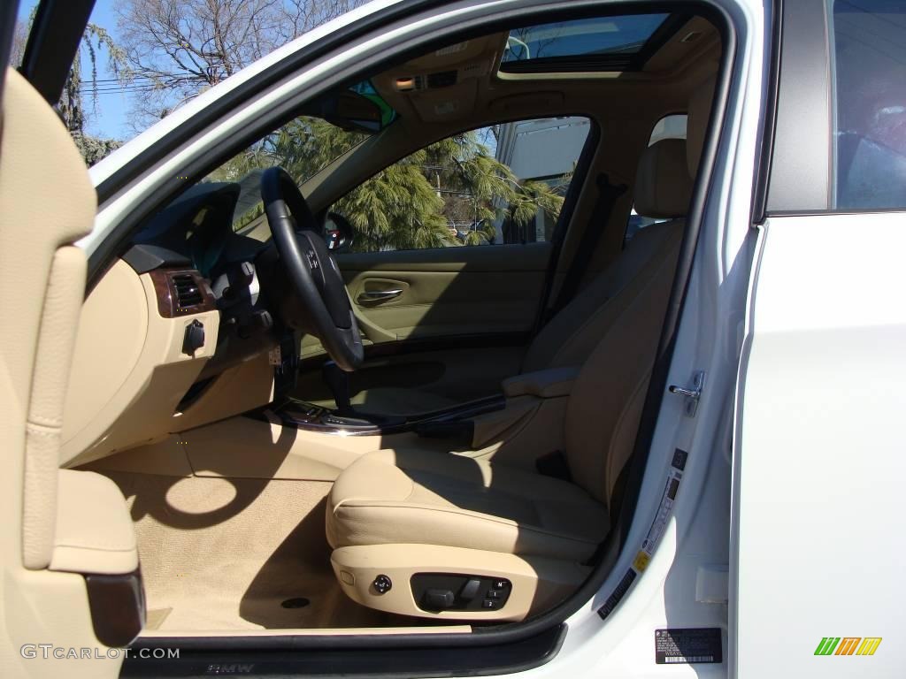 2007 3 Series 328xi Sedan - Alpine White / Beige photo #7