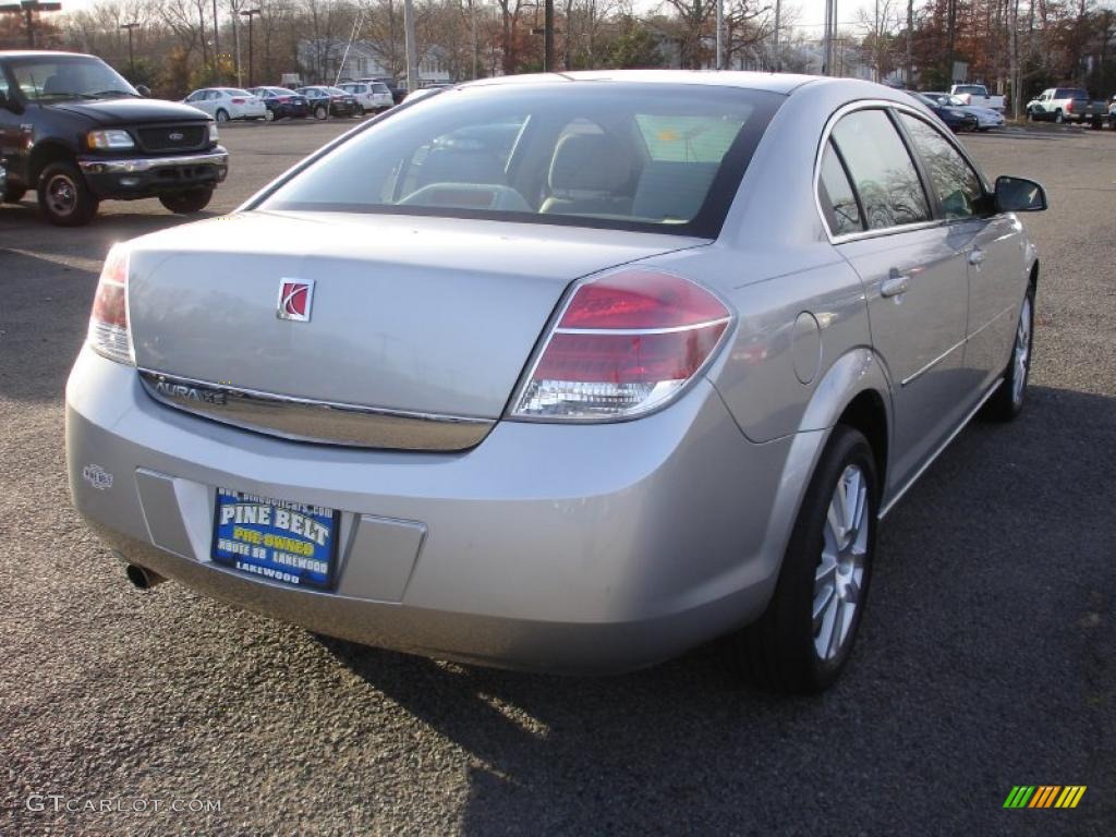 2007 Aura XE - Silver Pearl Metallic / Gray photo #4