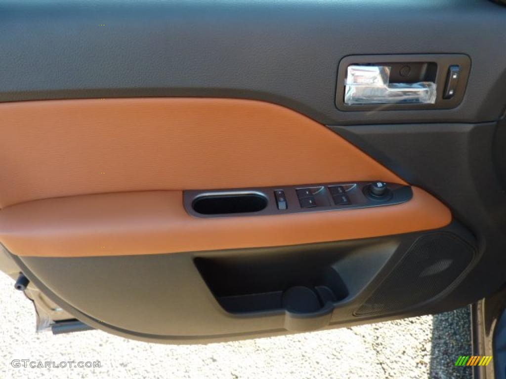 2011 Ford Fusion SEL Ginger Leather Door Panel Photo #40592722