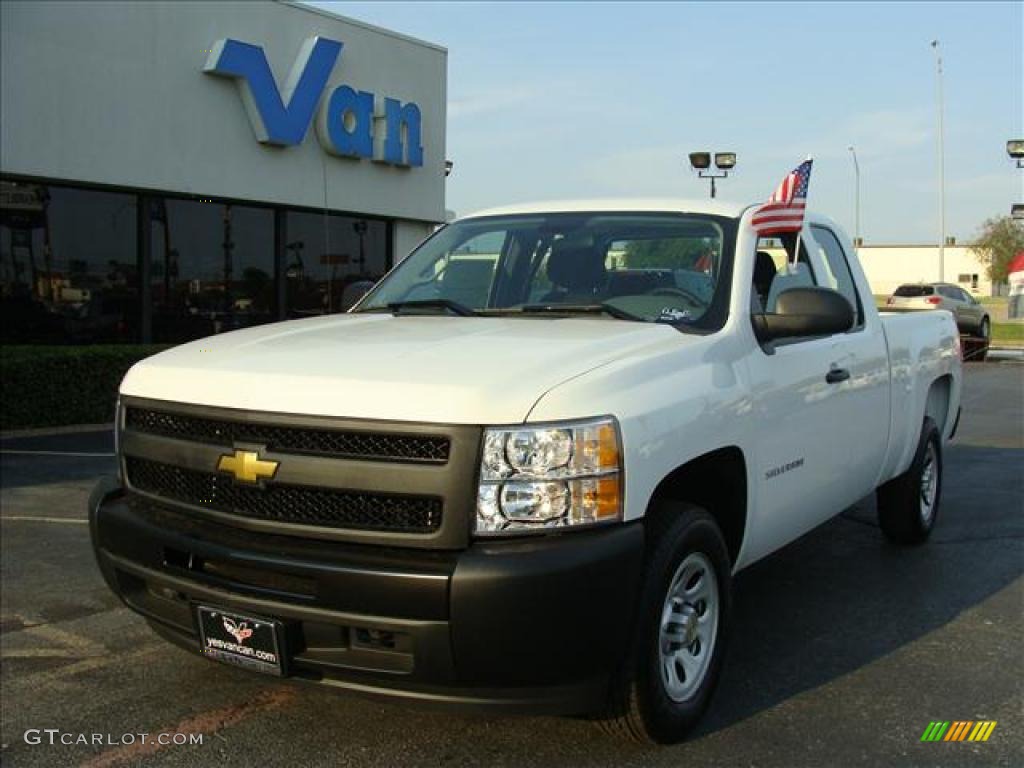 2011 Silverado 1500 Extended Cab - Summit White / Dark Titanium photo #1