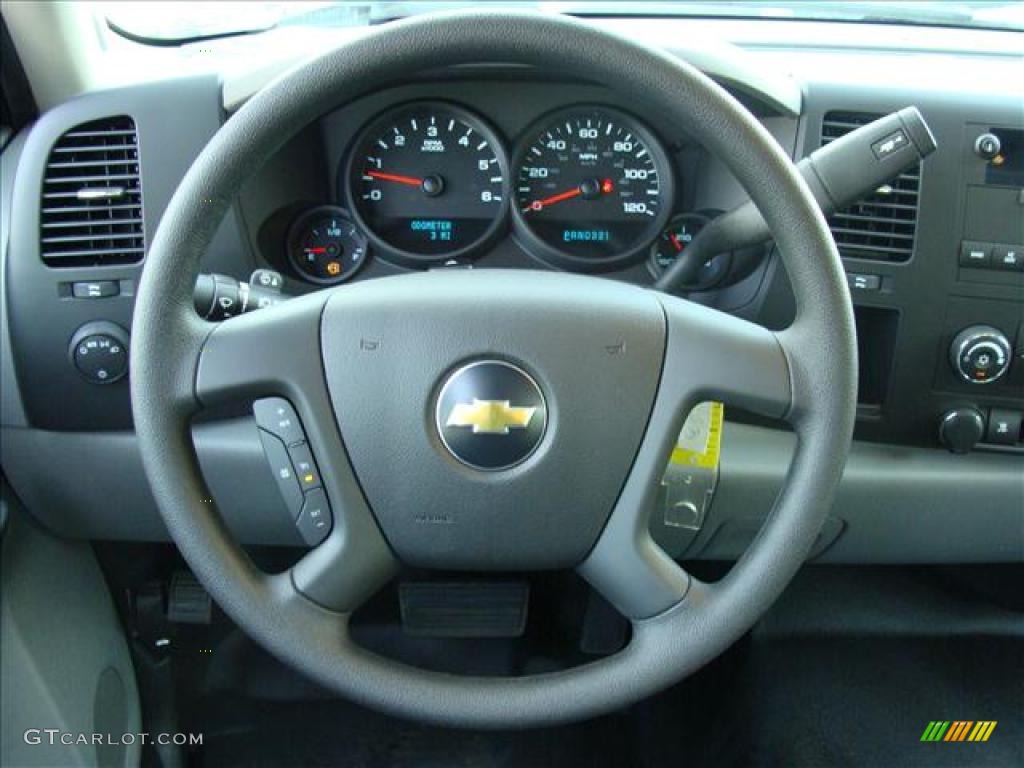 2011 Chevrolet Silverado 1500 Extended Cab Dark Titanium Steering Wheel Photo #40592971