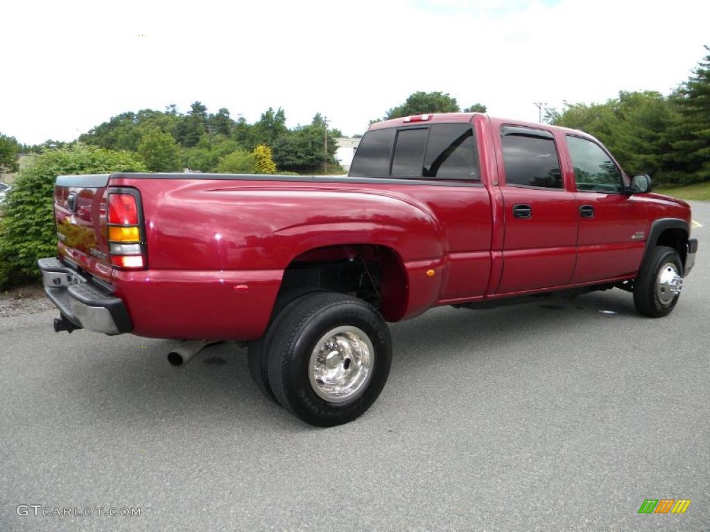 2005 Silverado 3500 LT Crew Cab 4x4 Dually - Sport Red Metallic / Dark Charcoal photo #6