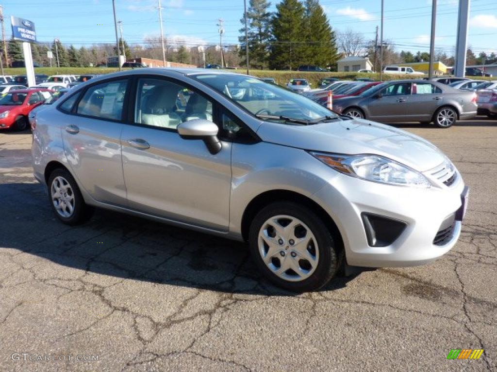 Ingot Silver Metallic 2011 Ford Fiesta S Sedan Exterior Photo #40594873