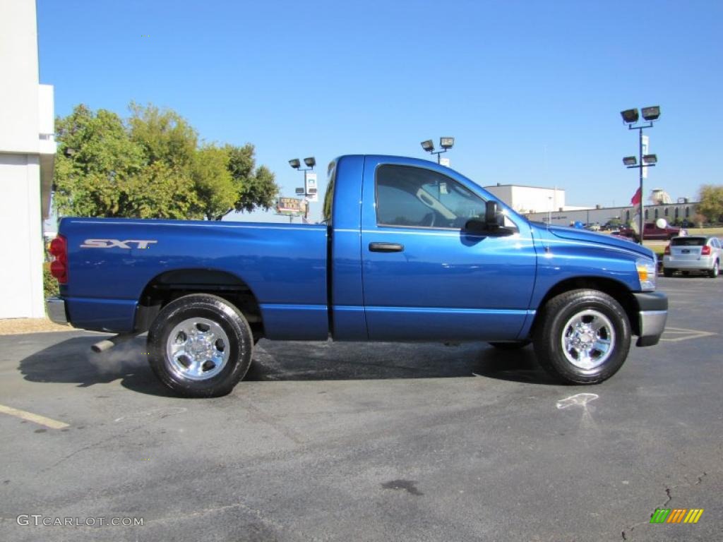 2008 Ram 1500 SXT Regular Cab - Electric Blue Pearl / Medium Slate Gray photo #9