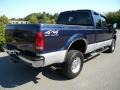 2002 True Blue Metallic Ford F350 Super Duty Lariat SuperCab 4x4  photo #9