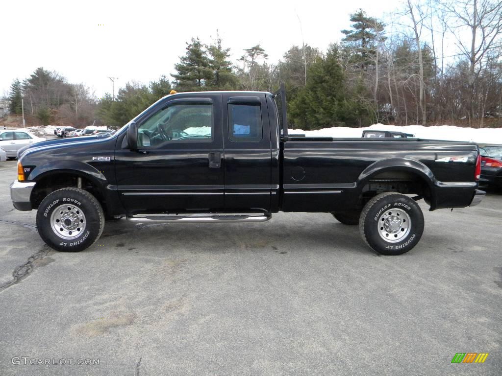 Black 1999 Ford F250 Super Duty XLT Extended Cab 4x4 Exterior Photo #40597221