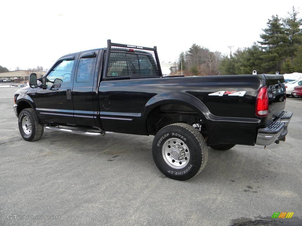 Black 1999 Ford F250 Super Duty XLT Extended Cab 4x4 Exterior Photo #40597261