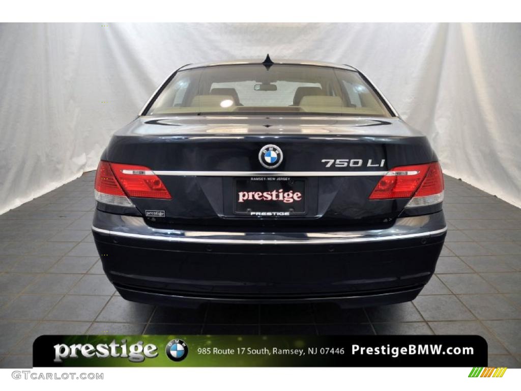 2006 7 Series 750Li Sedan - Monaco Blue Metallic / Dark Beige/Beige III photo #3