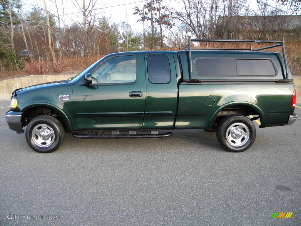 2003 F150 XLT SuperCab 4x4 - Dark Highland Green Metallic / Medium Graphite Grey photo #3