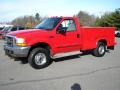 Red - F250 Super Duty XLT Regular Cab 4x4 Photo No. 3
