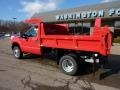 Vermillion Red - F350 Super Duty XL Regular Cab 4x4 Chassis Dump Truck Photo No. 2