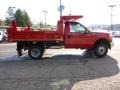 Vermillion Red - F350 Super Duty XL Regular Cab 4x4 Chassis Dump Truck Photo No. 5