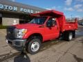 Vermillion Red - F350 Super Duty XL Regular Cab 4x4 Chassis Dump Truck Photo No. 8