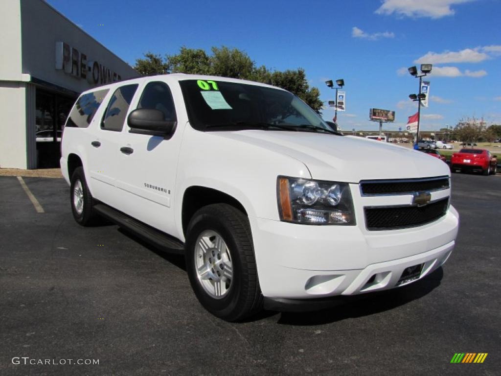 Summit White 2007 Chevrolet Suburban 1500 LT Exterior Photo #40600173