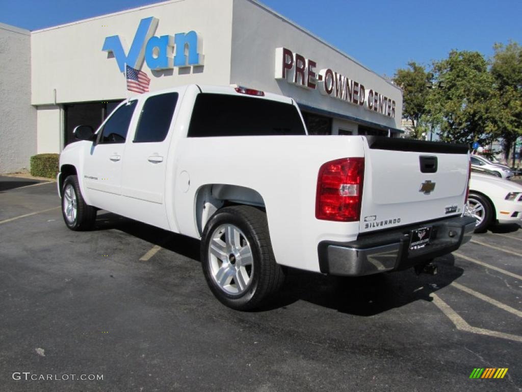 2008 Silverado 1500 LT Crew Cab - Summit White / Light Cashmere/Ebony Accents photo #5