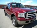 2005 Dark Toreador Red Metallic Ford F250 Super Duty XLT SuperCab 4x4  photo #17