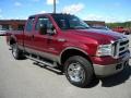 2005 Dark Toreador Red Metallic Ford F250 Super Duty XLT SuperCab 4x4  photo #21