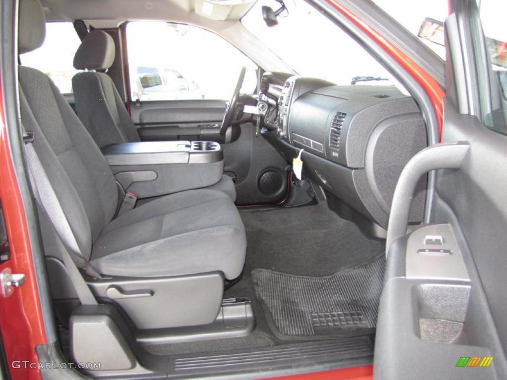 Ebony Interior 2008 Chevrolet Silverado 1500 LT Extended Cab Photo #40601785