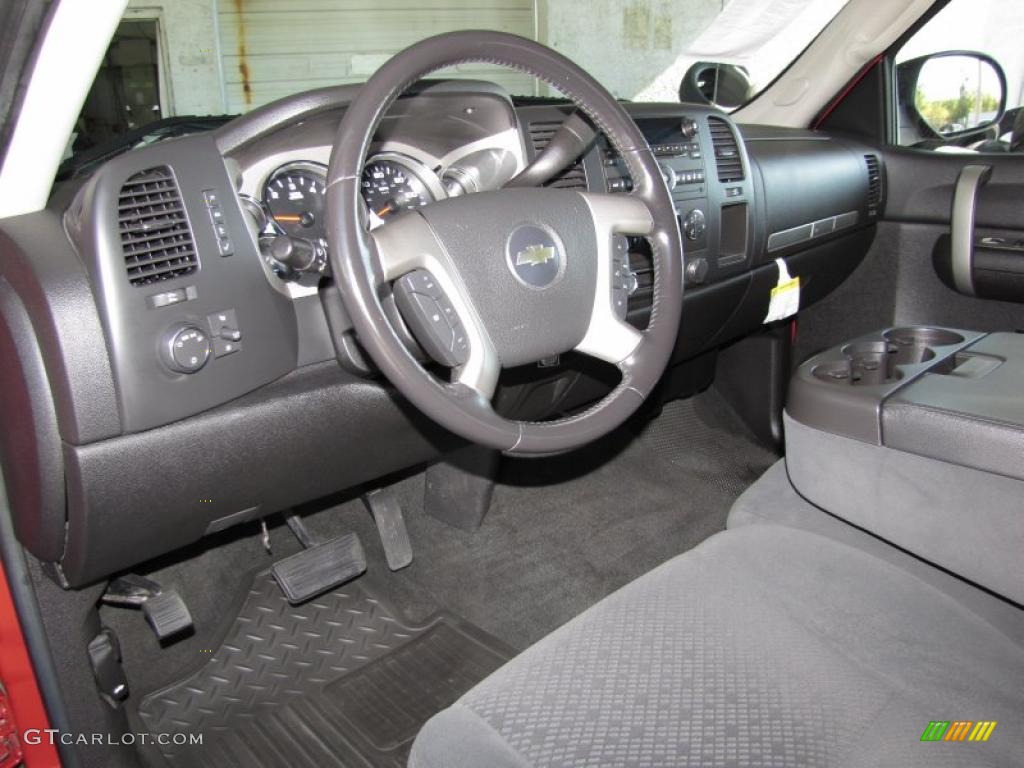 Ebony Interior 2008 Chevrolet Silverado 1500 LT Extended Cab Photo #40601841
