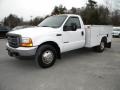 2000 Oxford White Ford F350 Super Duty XL Regular Cab Dually Chassis  photo #1