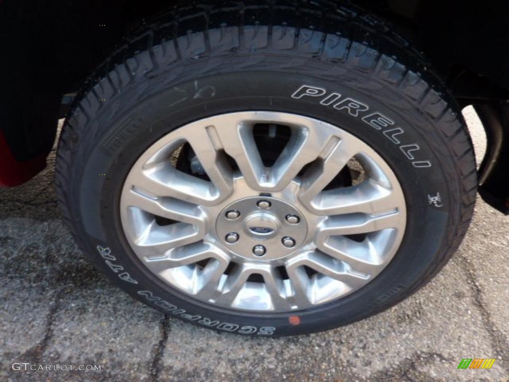 2010 F150 Platinum SuperCrew 4x4 - Red Candy Metallic / Medium Stone Leather/Sienna Brown photo #9