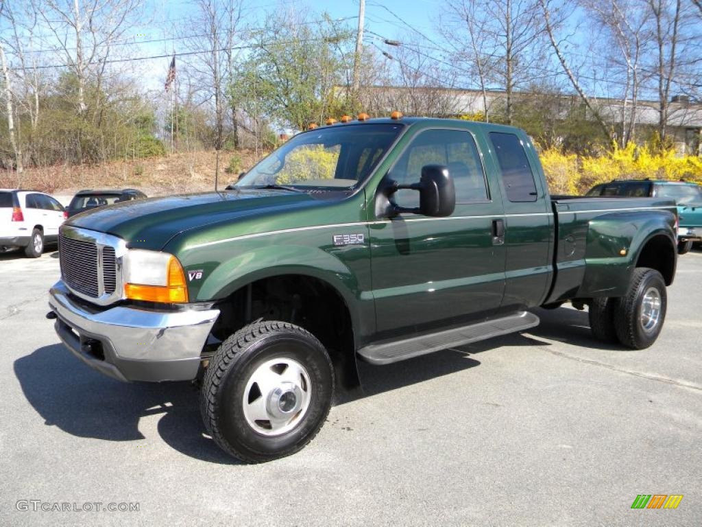 Woodland Green Metallic 1999 Ford F350 Super Duty XLT SuperCab 4x4 Exterior Photo #40602629