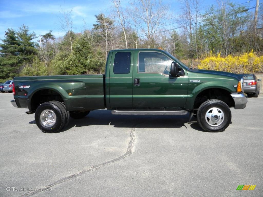 1999 F350 Super Duty XLT SuperCab 4x4 - Woodland Green Metallic / Medium Prairie Tan photo #4