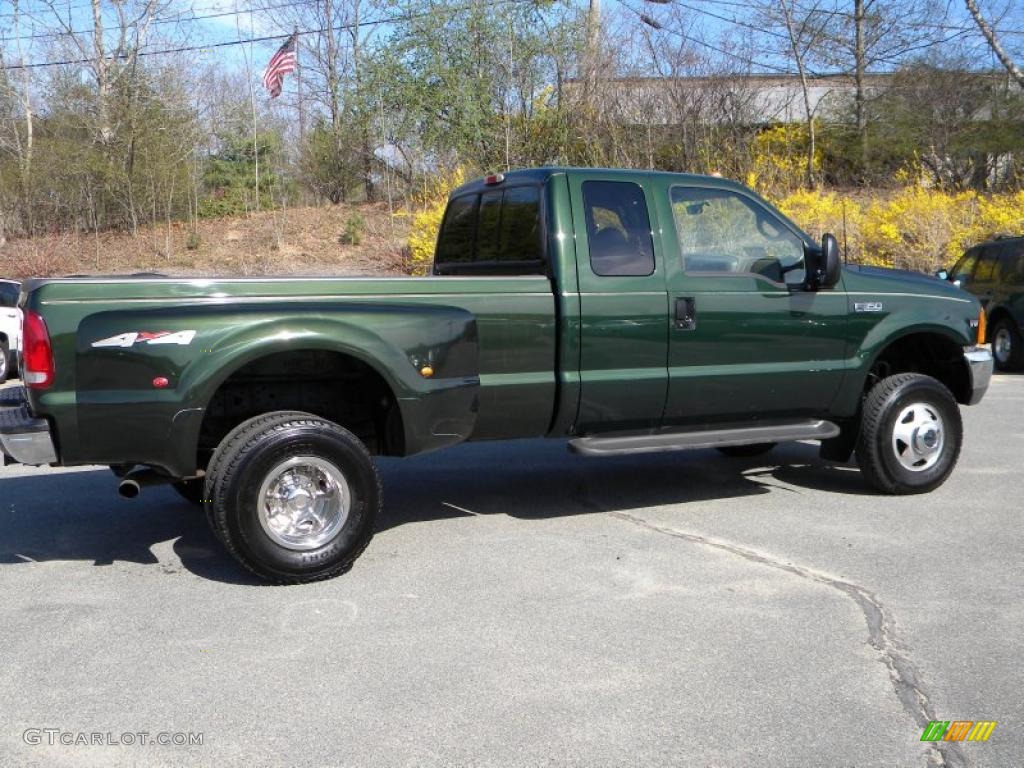 1999 F350 Super Duty XLT SuperCab 4x4 - Woodland Green Metallic / Medium Prairie Tan photo #6