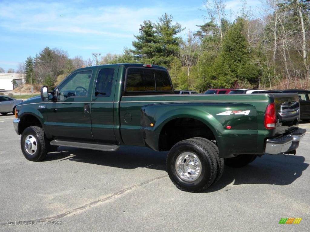 1999 F350 Super Duty XLT SuperCab 4x4 - Woodland Green Metallic / Medium Prairie Tan photo #9