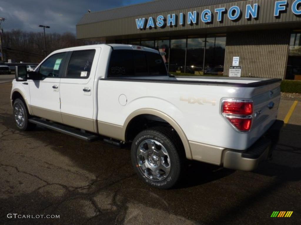 2010 F150 Lariat SuperCrew 4x4 - Oxford White / Tan photo #2