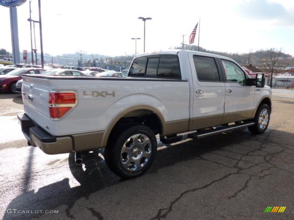 2010 F150 Lariat SuperCrew 4x4 - Oxford White / Tan photo #4