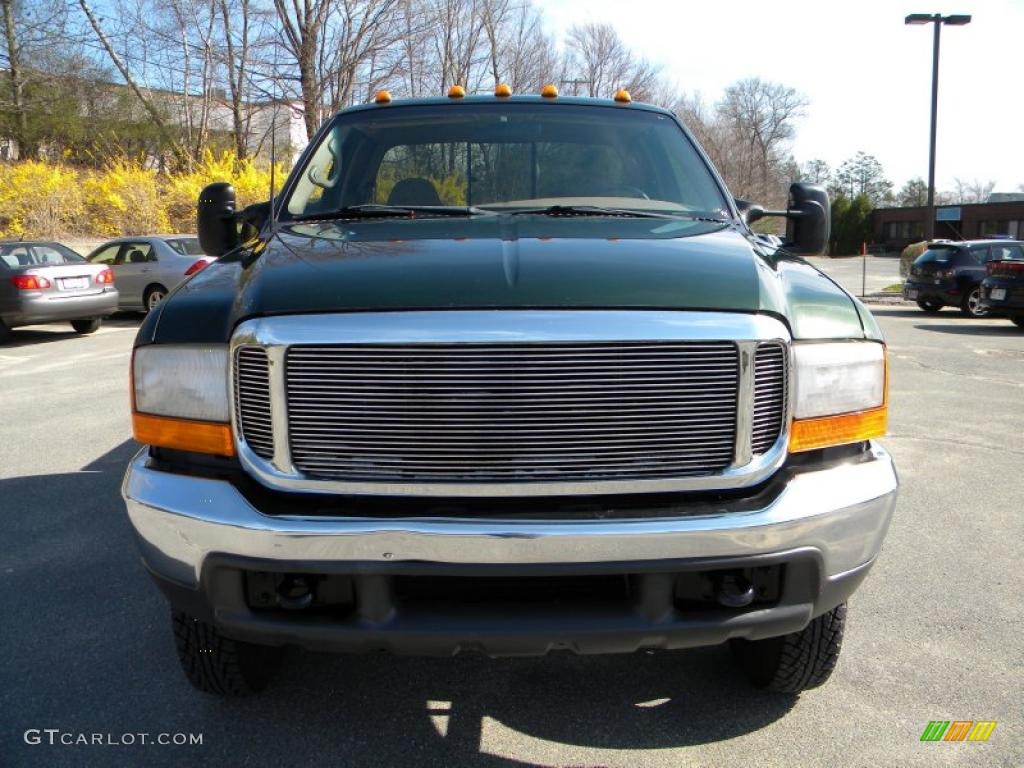1999 F350 Super Duty XLT SuperCab 4x4 - Woodland Green Metallic / Medium Prairie Tan photo #15