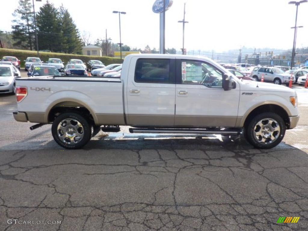 2010 F150 Lariat SuperCrew 4x4 - Oxford White / Tan photo #5