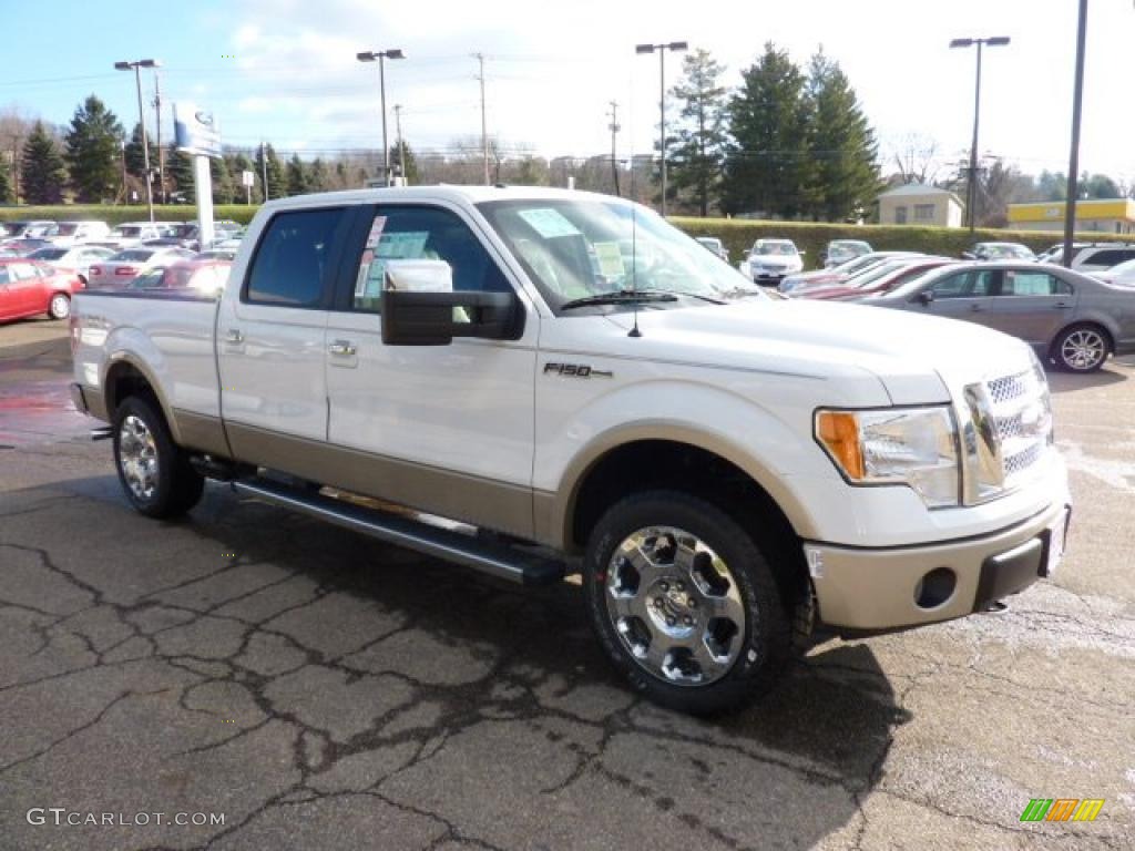 2010 F150 Lariat SuperCrew 4x4 - Oxford White / Tan photo #6
