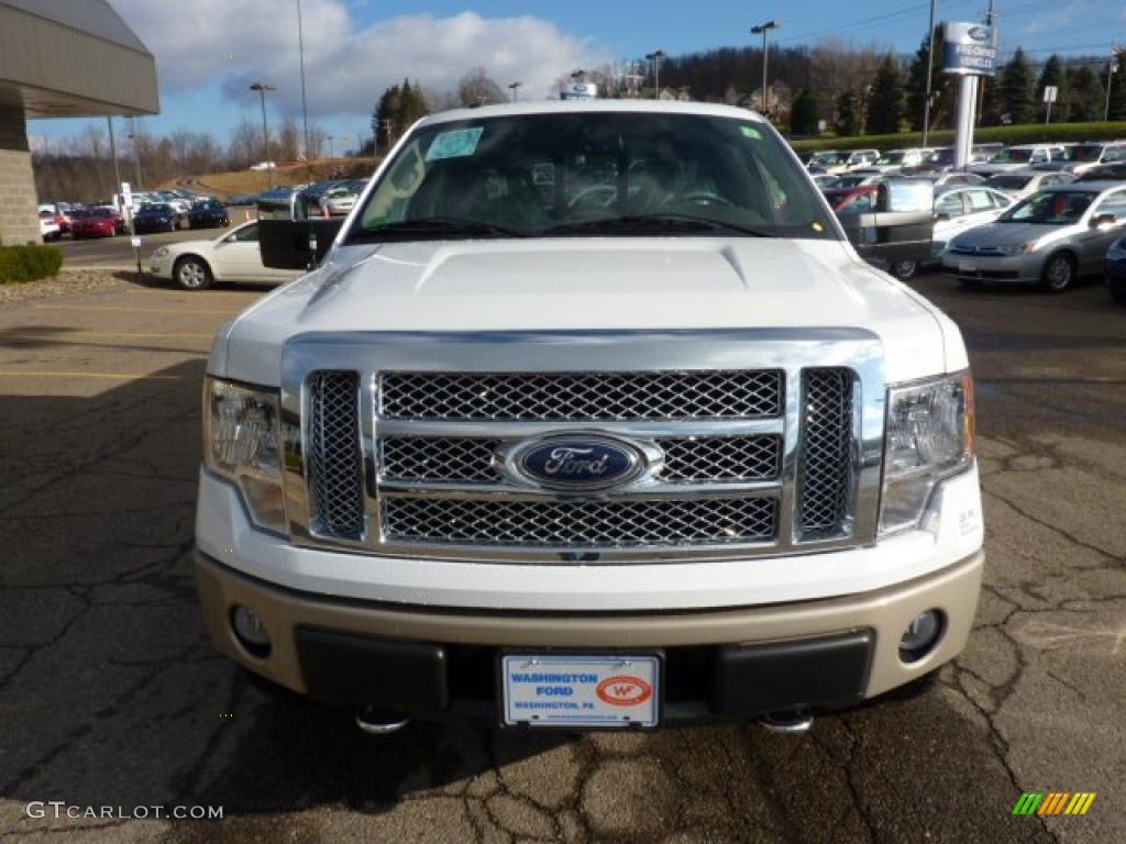 2010 F150 Lariat SuperCrew 4x4 - Oxford White / Tan photo #7