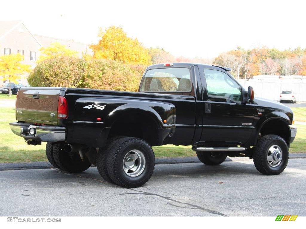 Black 2004 Ford F350 Super Duty XLT Regular Cab 4x4 Dually Exterior Photo #40603601