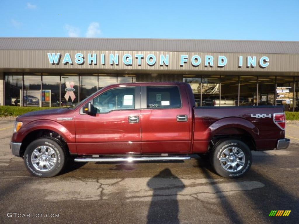 2010 F150 XLT SuperCrew 4x4 - Royal Red Metallic / Tan photo #1