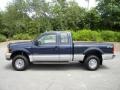 2001 True Blue Metallic Ford F250 Super Duty XLT SuperCab 4x4  photo #4
