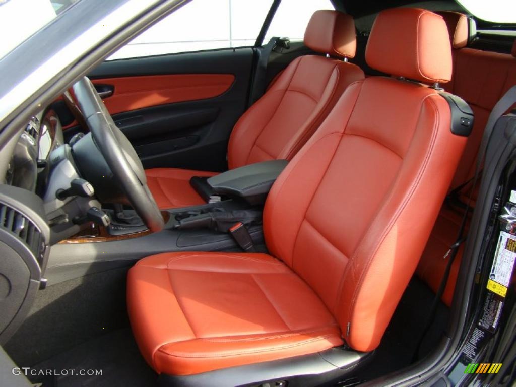 Coral Red Interior 2008 BMW 1 Series 128i Convertible Photo #40605833