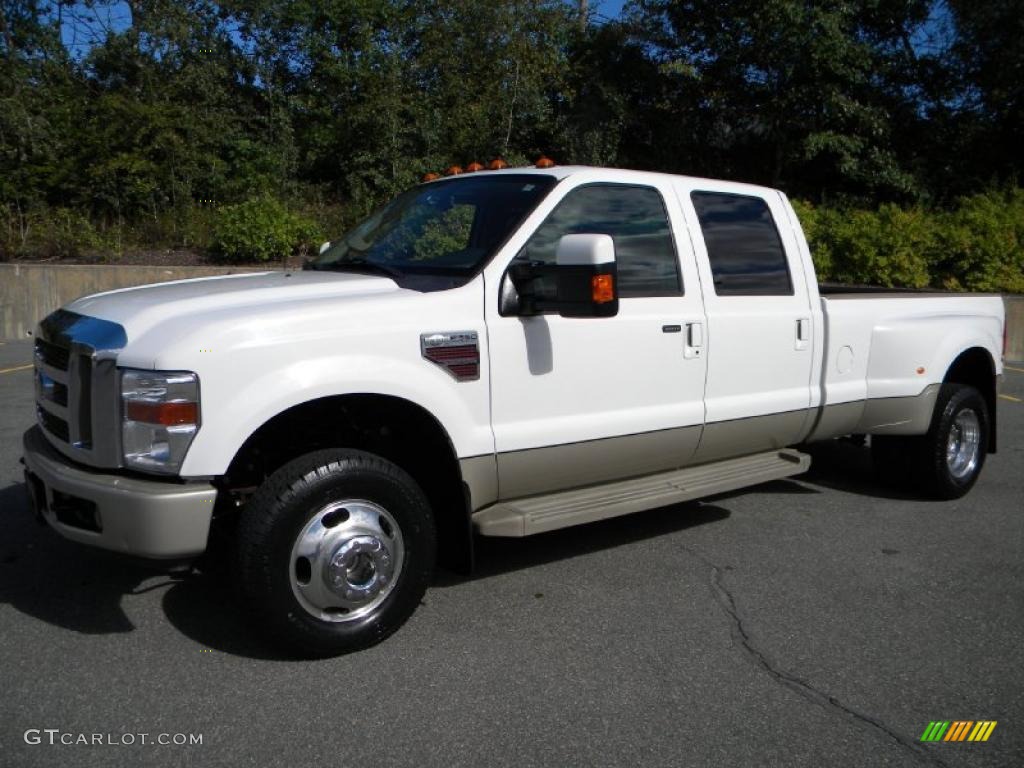 Oxford White 2008 Ford F350 Super Duty King Ranch Crew Cab 4x4 Dually Exterior Photo #40606057