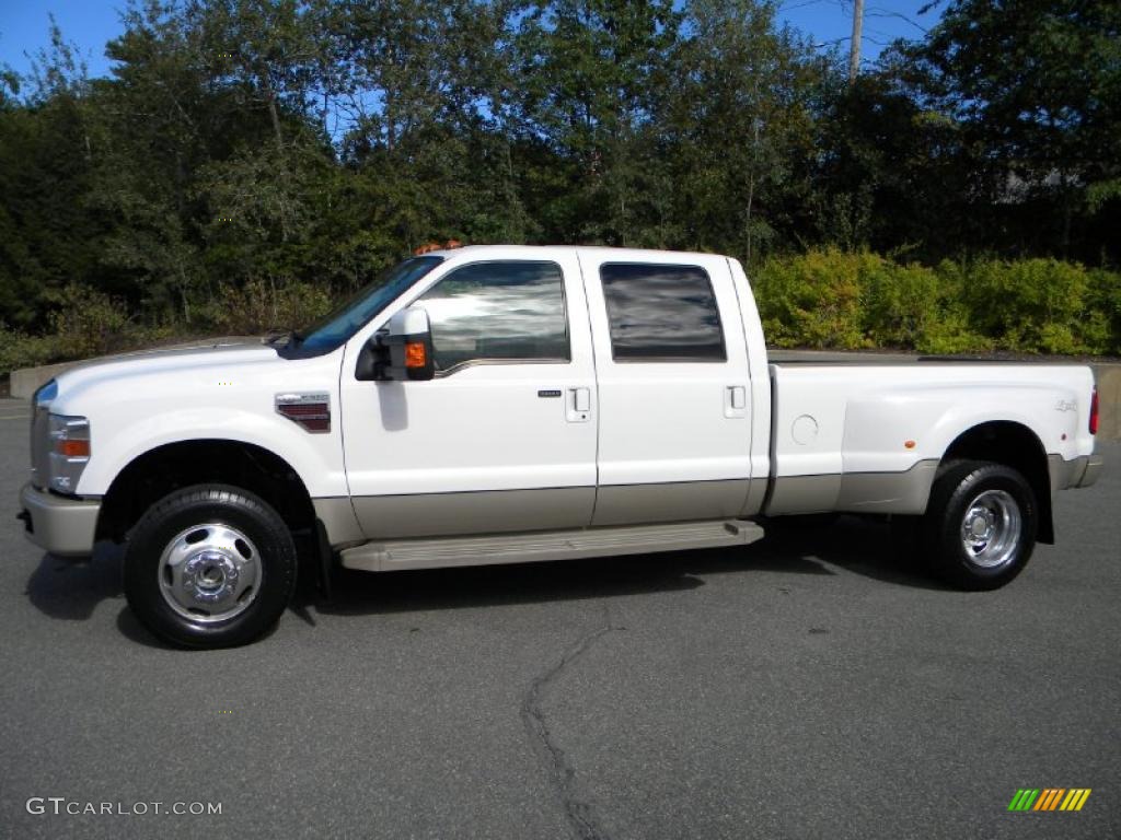 Oxford White 2008 Ford F350 Super Duty King Ranch Crew Cab 4x4 Dually Exterior Photo #40606089