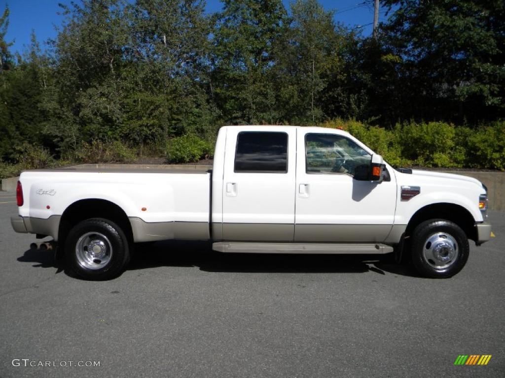 Oxford White 2008 Ford F350 Super Duty King Ranch Crew Cab 4x4 Dually Exterior Photo #40606137