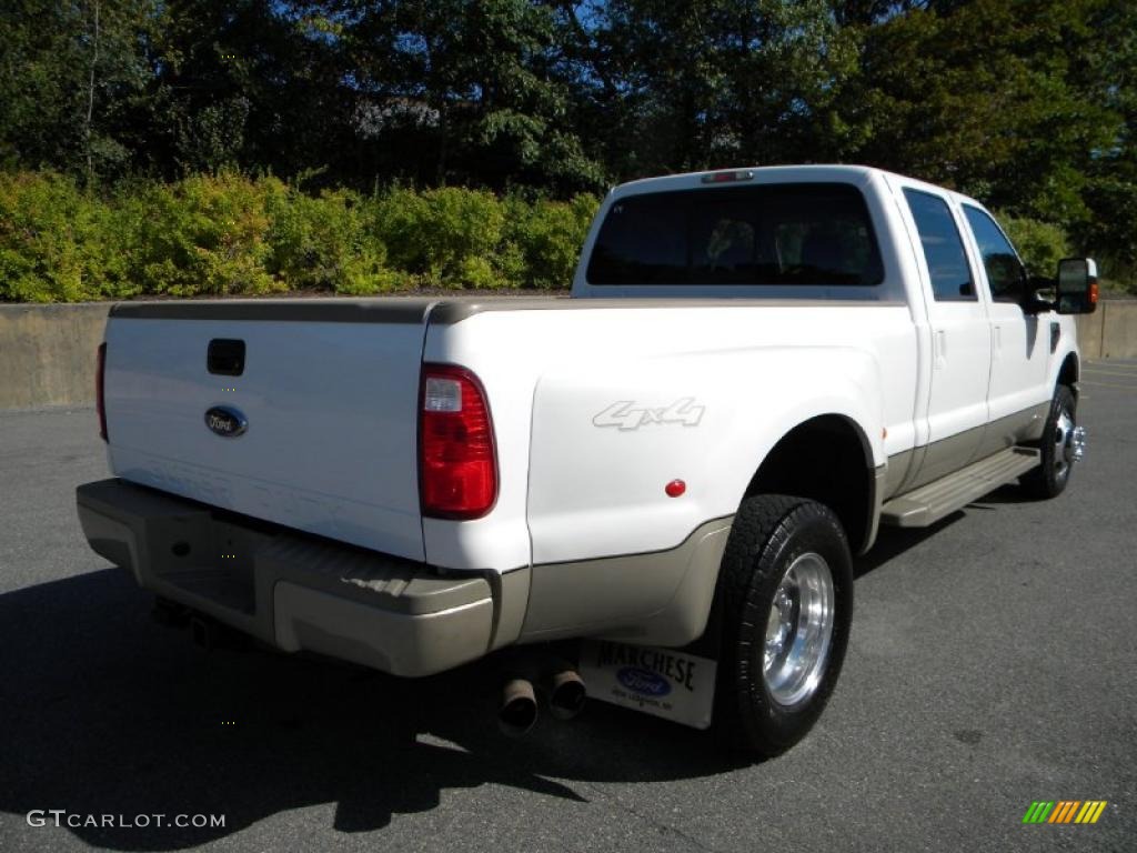 Oxford White 2008 Ford F350 Super Duty King Ranch Crew Cab 4x4 Dually Exterior Photo #40606157
