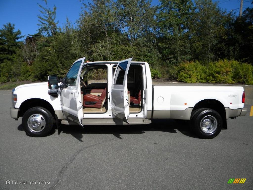 Oxford White 2008 Ford F350 Super Duty King Ranch Crew Cab 4x4 Dually Exterior Photo #40606173