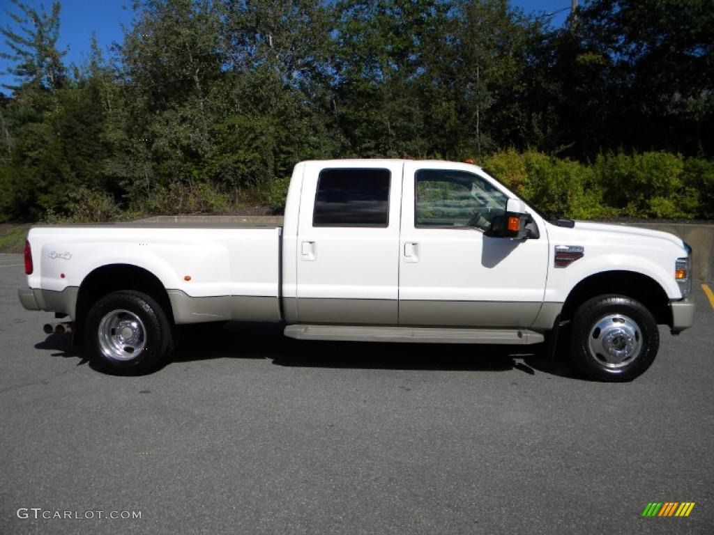 2008 F350 Super Duty King Ranch Crew Cab 4x4 Dually - Oxford White / Chaparral Brown photo #15