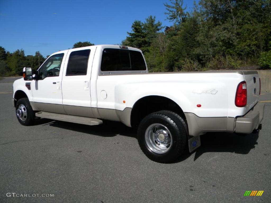 2008 F350 Super Duty King Ranch Crew Cab 4x4 Dually - Oxford White / Chaparral Brown photo #16