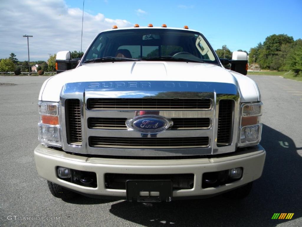 2008 F350 Super Duty King Ranch Crew Cab 4x4 Dually - Oxford White / Chaparral Brown photo #34