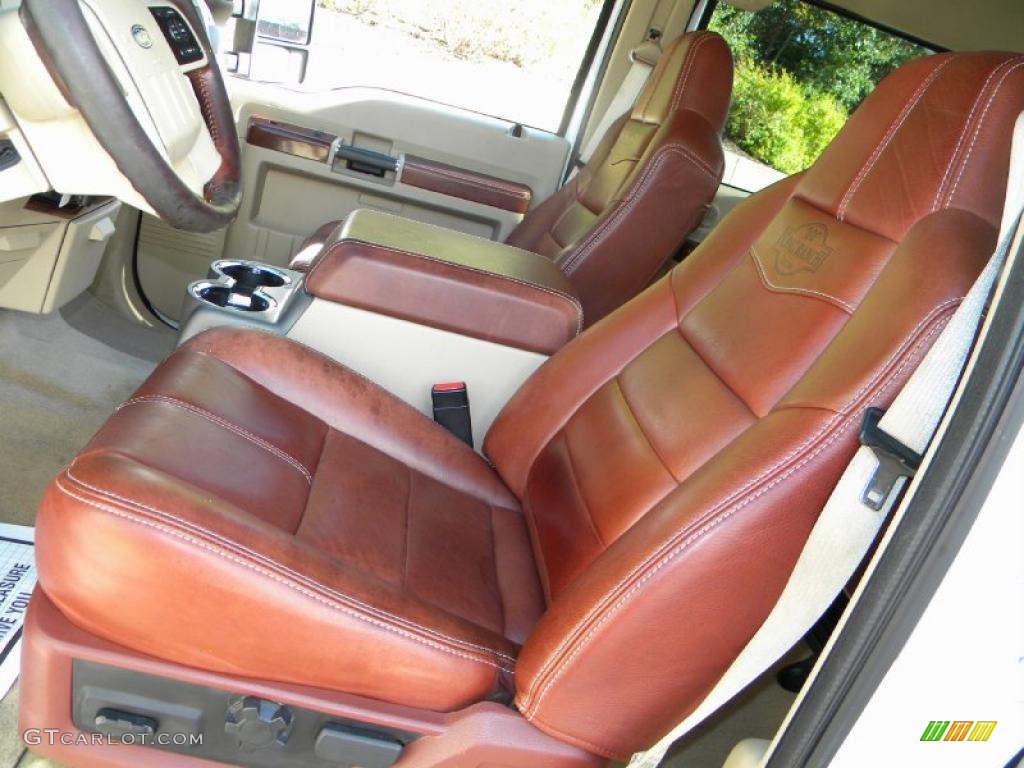 Chaparral Brown Interior 2008 Ford F350 Super Duty King Ranch Crew Cab 4x4 Dually Photo #40606833